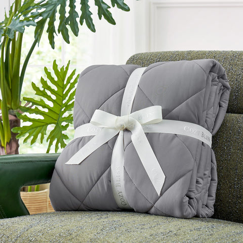 Cozy Bliss draped on couch highlighting comfortable cooling use
