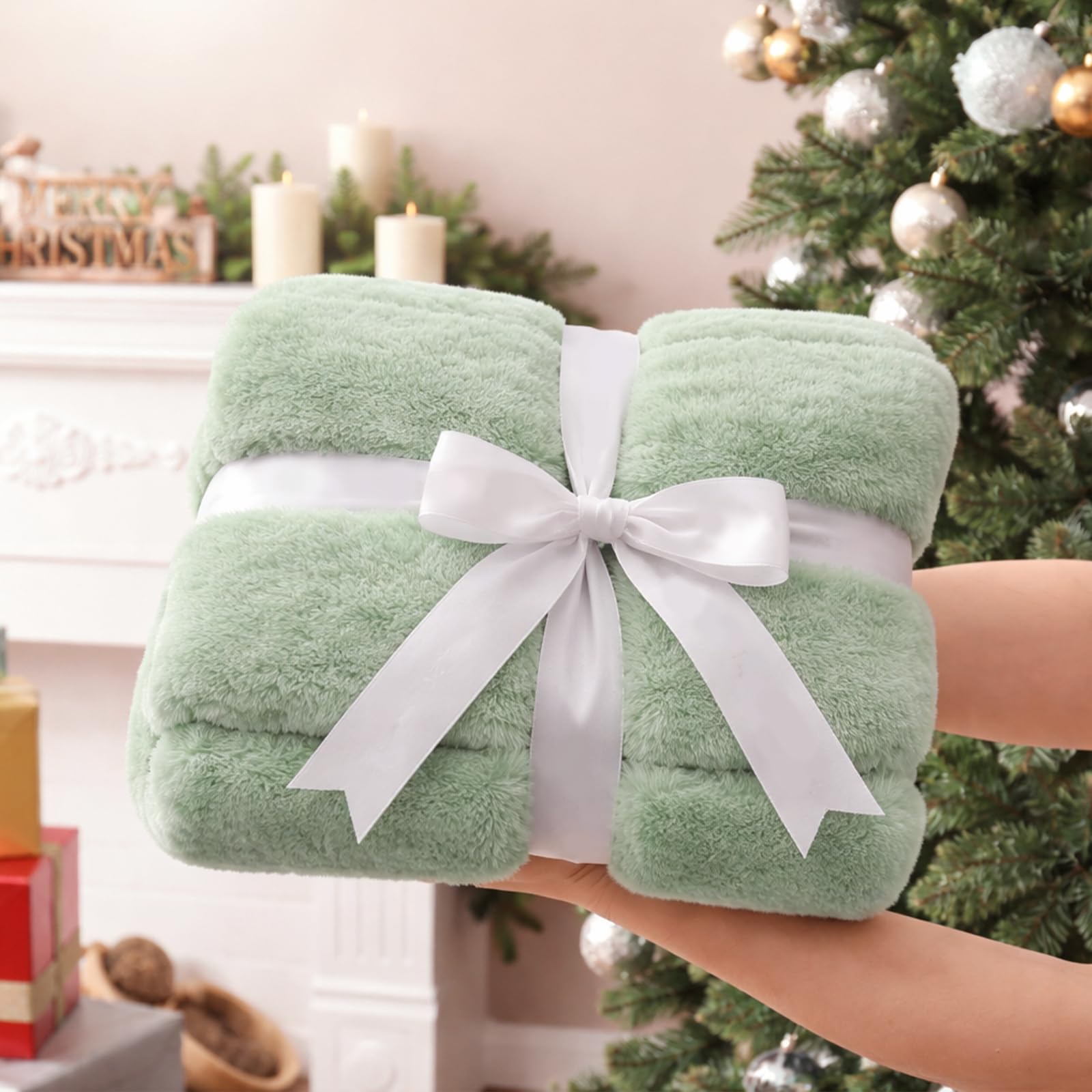 Cozy Bliss styled on sofa showcasing décor accent and easy drape benefit