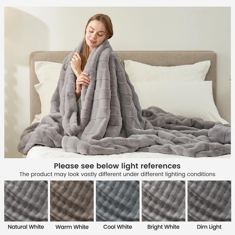 Cozy Bliss person wrapping in throw enjoying immediate warmth