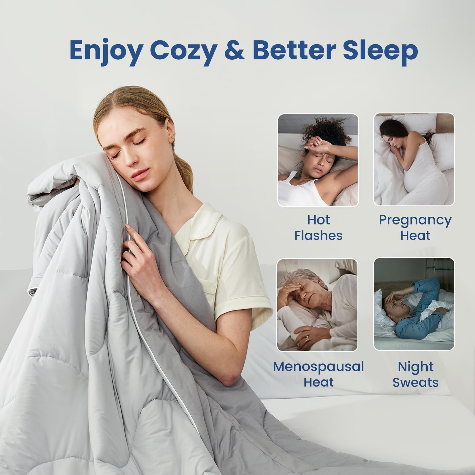 Cozy Bliss comforter next to ruler showing King size coverage for large beds
