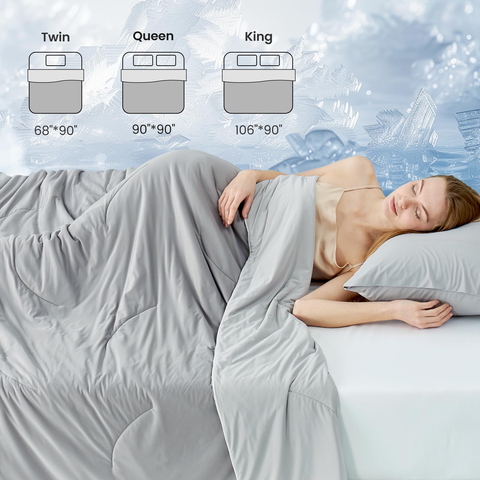 Cozy Bliss silky surface being touched showing smooth feel and skin-friendly comfort