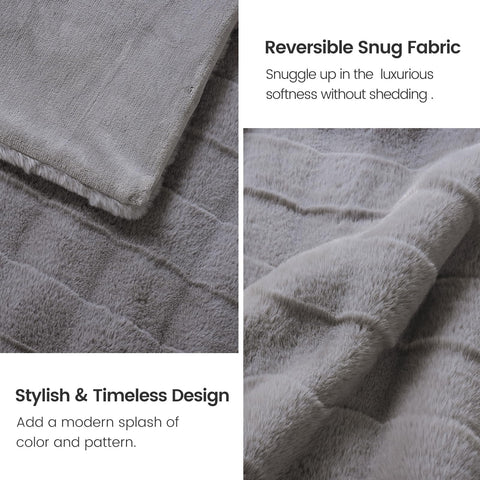 Cozy Bliss on chair for size comparison showing portable 50x60 inches