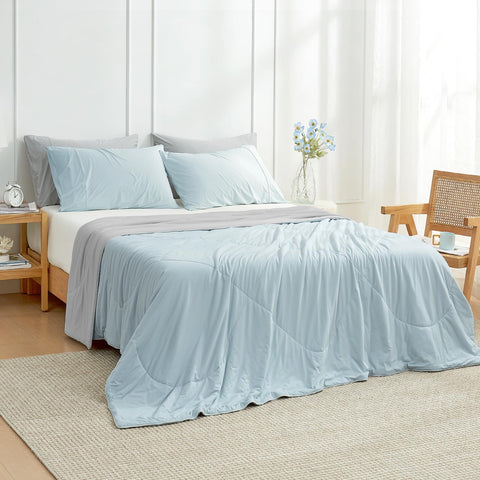 Cozy Bliss single-needle stitching detail that keeps fill in place and prevents clumping for long-lasting use