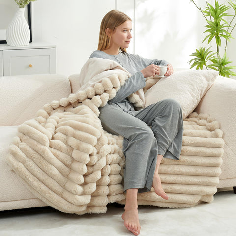 Cozy Bliss close-up of faux fur texture highlighting soft pile and skin-friendly feel