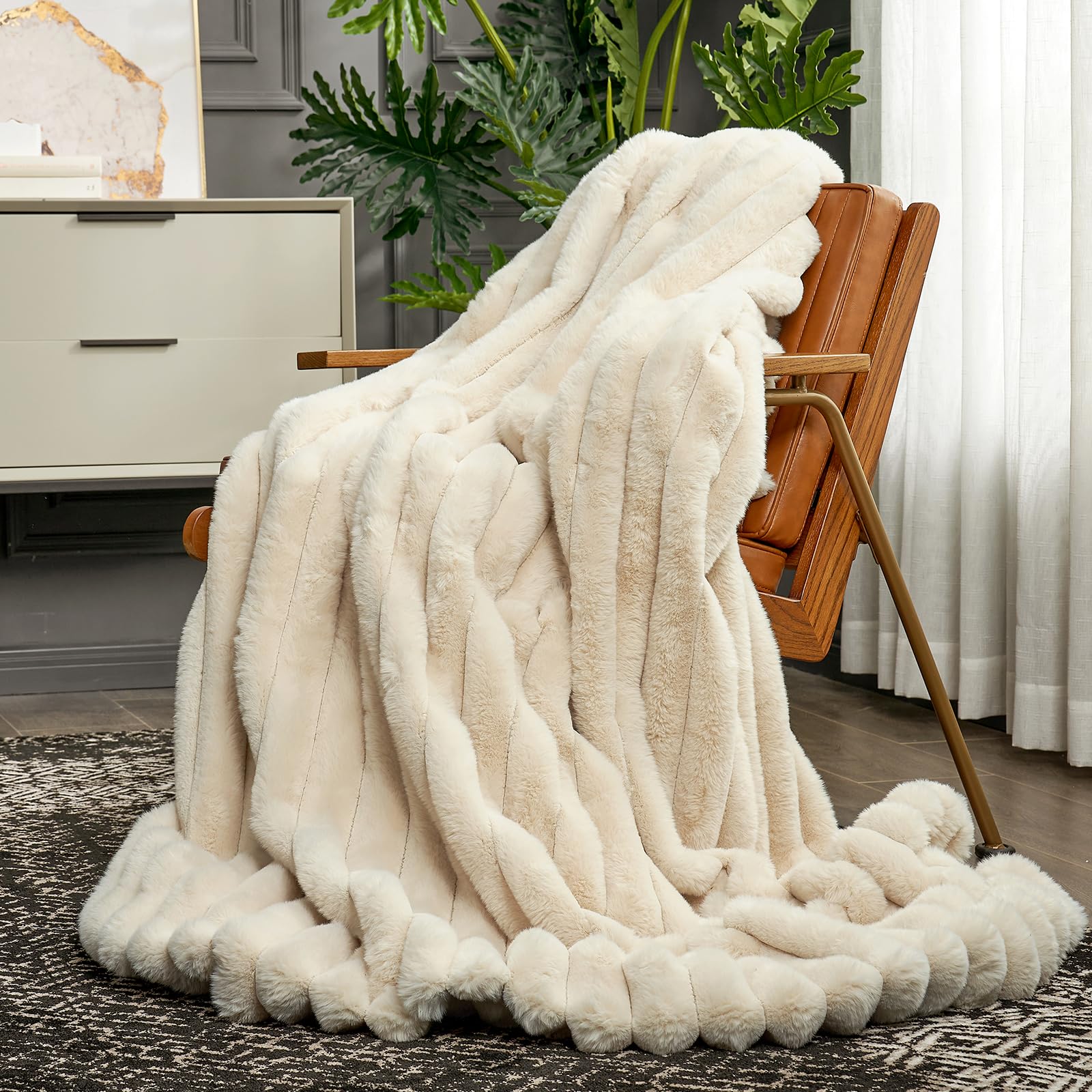 Cozy Bliss draped at bed foot adding layered warmth and decorative neutral tone