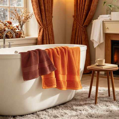 COZYART towel next to common items showing scale and real-life size comparison