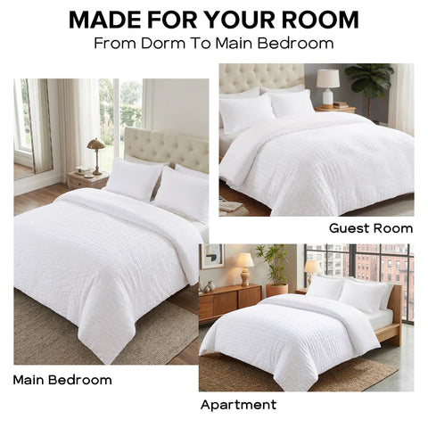 Cozyide on queen bed with scale comparison for accurate sizing reassurance