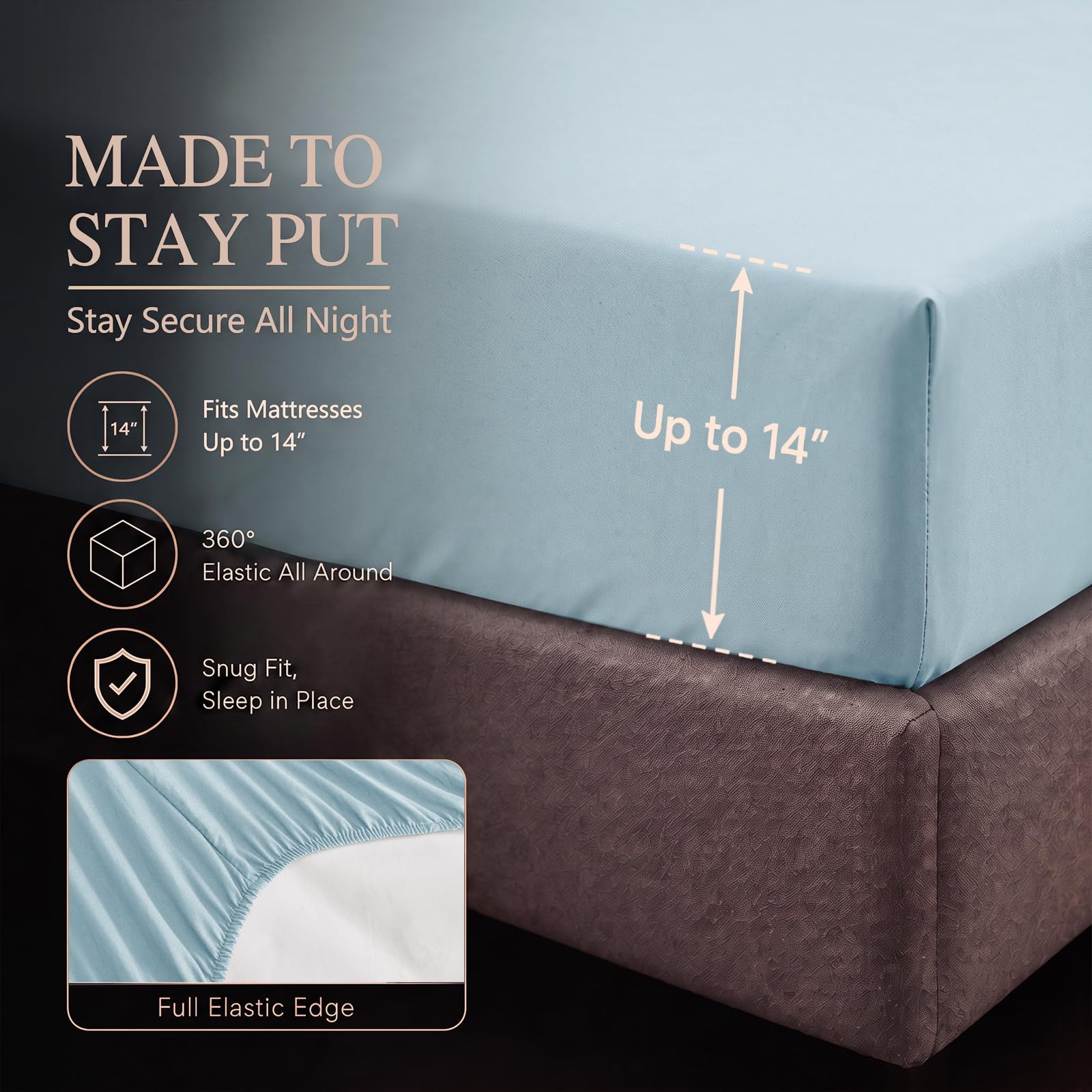 CozyLux styled bed in bedroom showing complete five-piece set for coordinated design