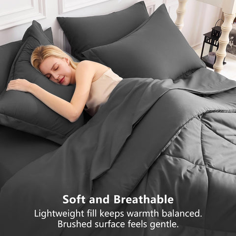 CozyLux twin bed made in a bunkroom showing coordinated five-piece set