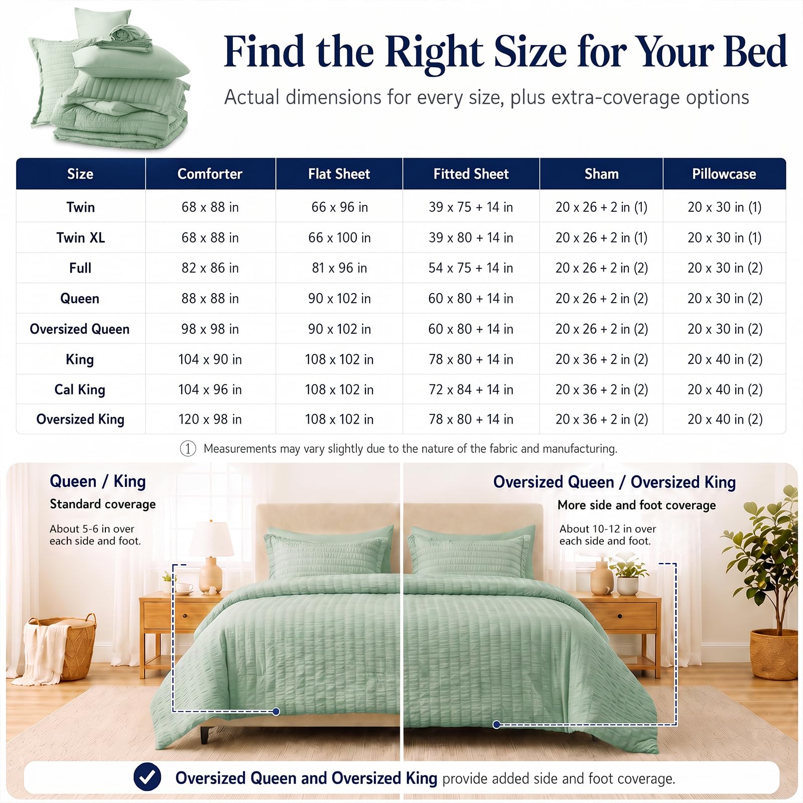 CozyLux styled bedroom scene showing sage green set adding calm, cohesive decor