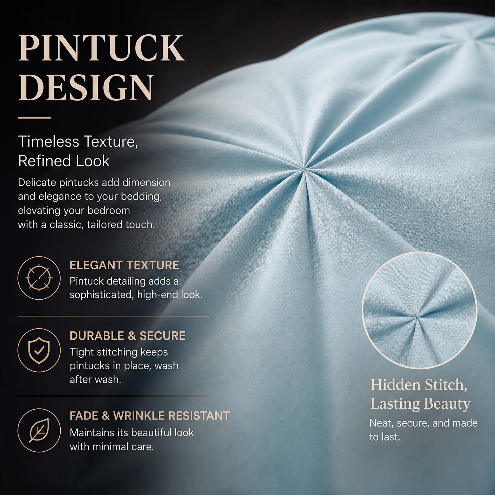 CozyLux brushed microfiber texture close-up showing soft surface for comfort