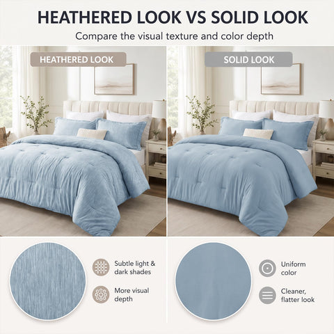 CozyLux close-up of double-brushed heathered texture offering soft touch