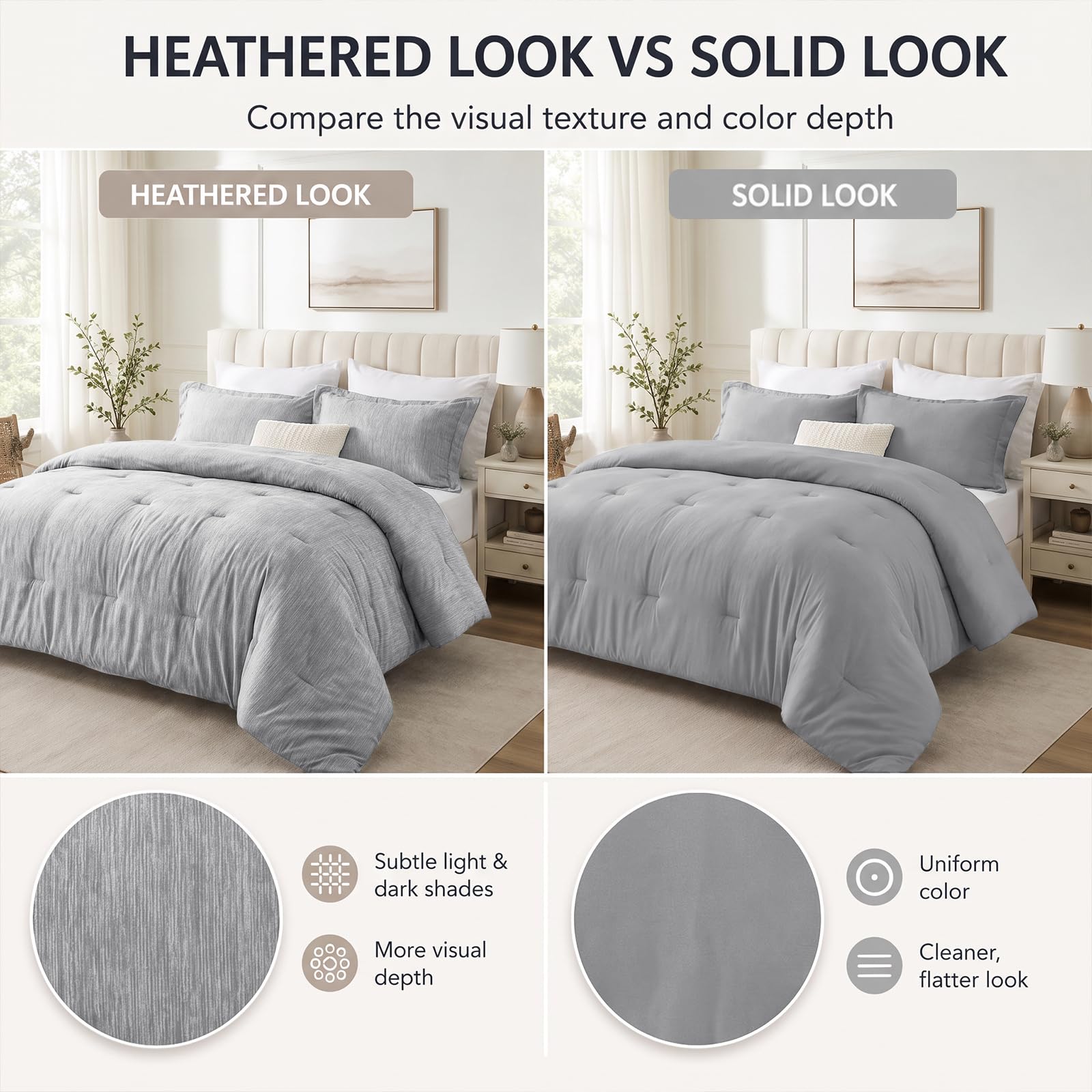 CozyLux close-up of heathered fabric texture highlighting soft hand feel