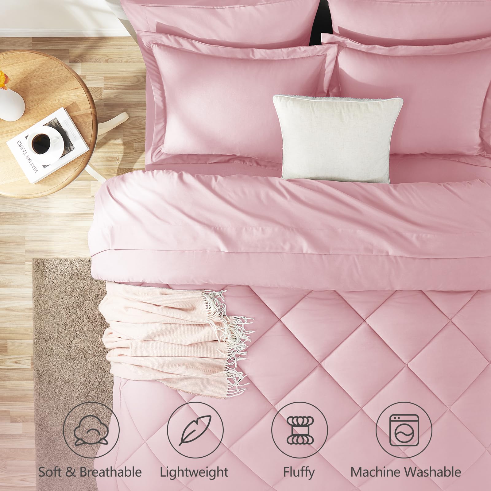 CozyLux close-up of diamond quilting and brushed microfiber texture for soft comfort