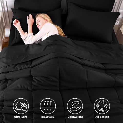 CozyLux comforter quilted close-up showing box stitching for even warmth and durability