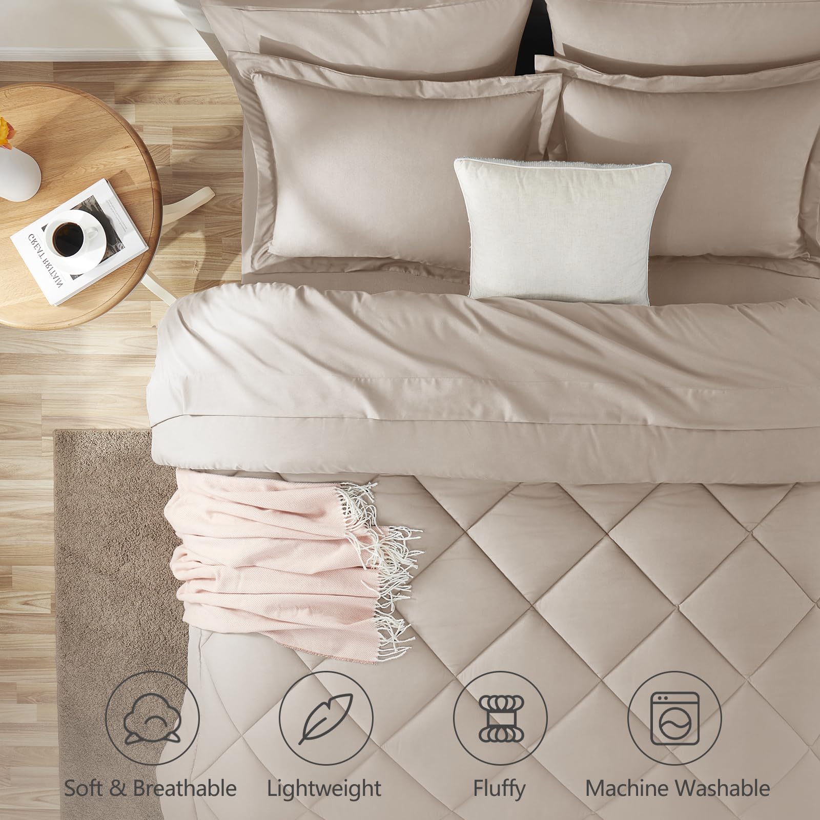 CozyLux close-up of brushed microfiber texture for soft touch