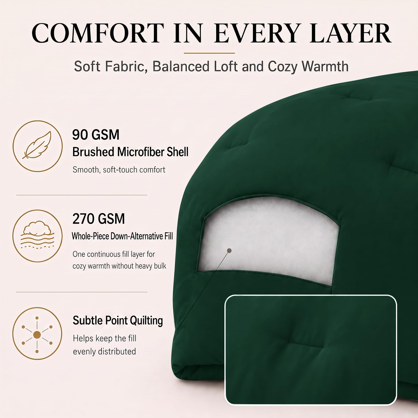 CozyLux corner tie close-up showing secure attachment for duvet covers benefit