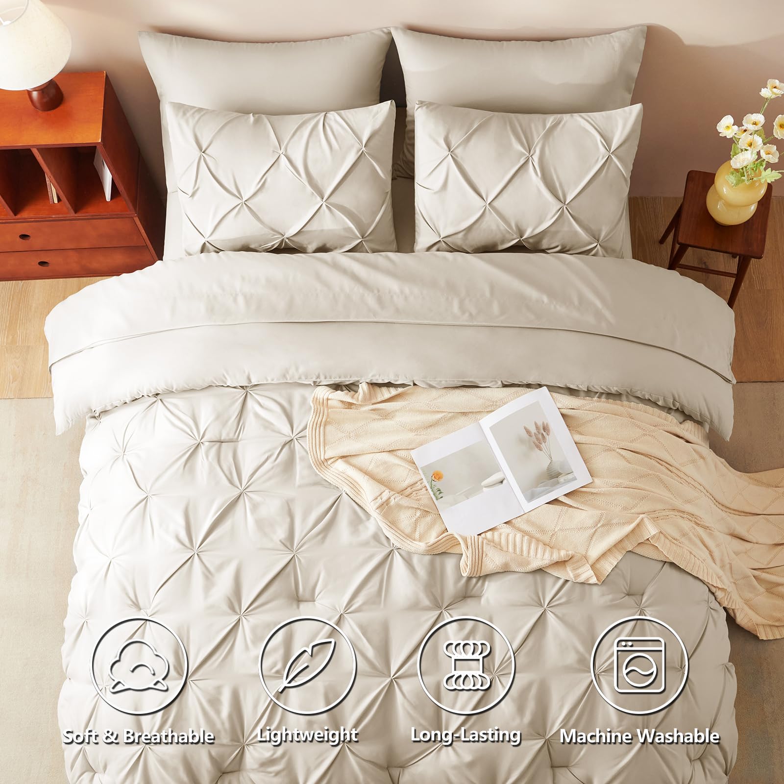 CozyLux comforter edge and stitching detail showing durable seams and neat finish