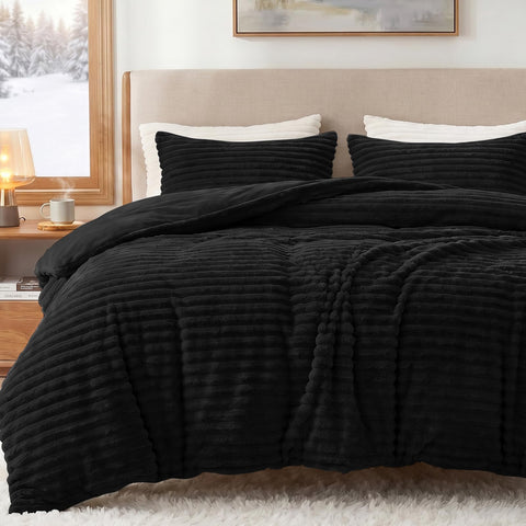 CozyLux comforter front view showing 3D stripes and cozy finish