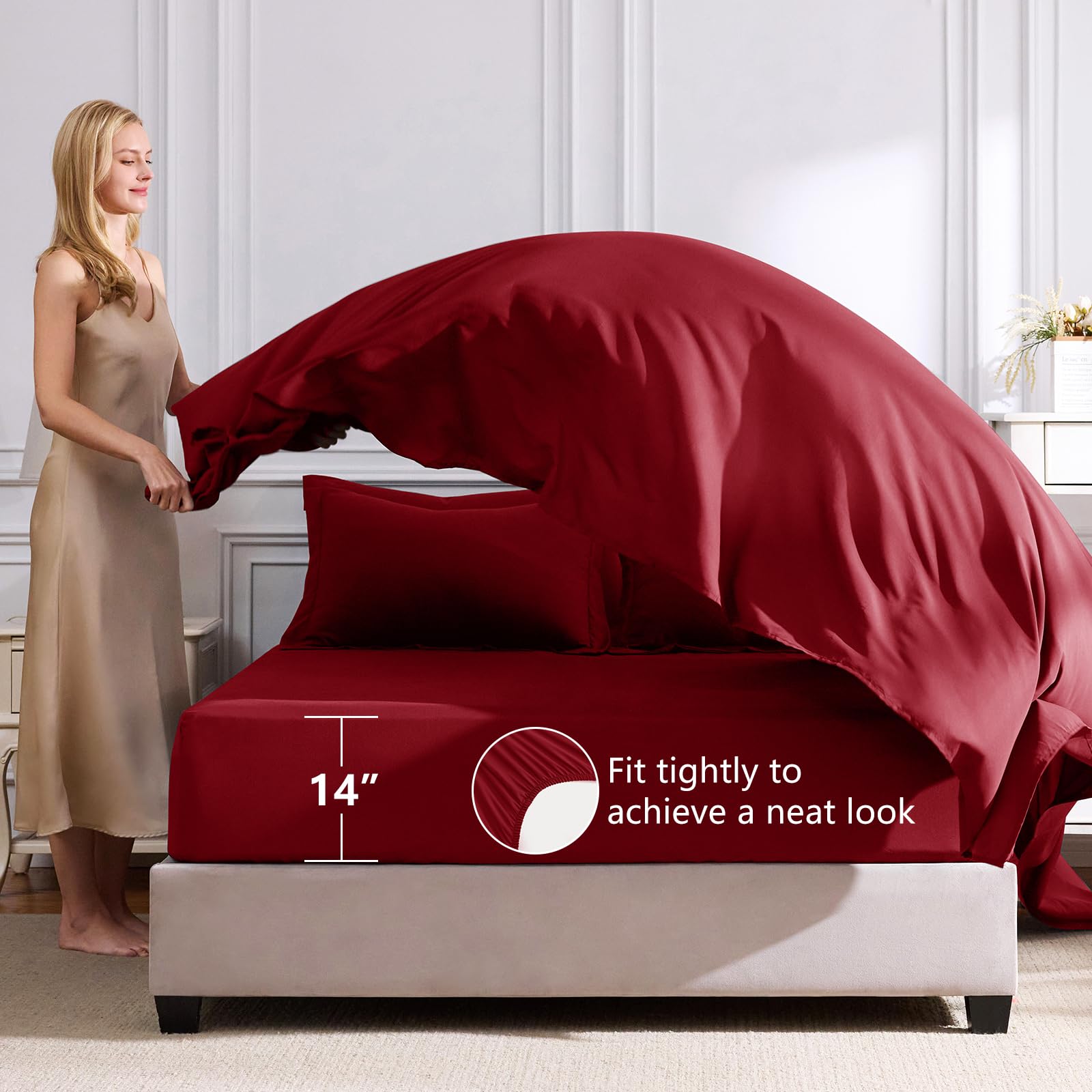 CozyLux comforter on made bed in room showing cozy appearance and inviting warmth