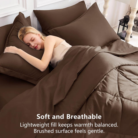 CozyLux comforter styled on a bedroom to demonstrate lightweight warmth and cozy look