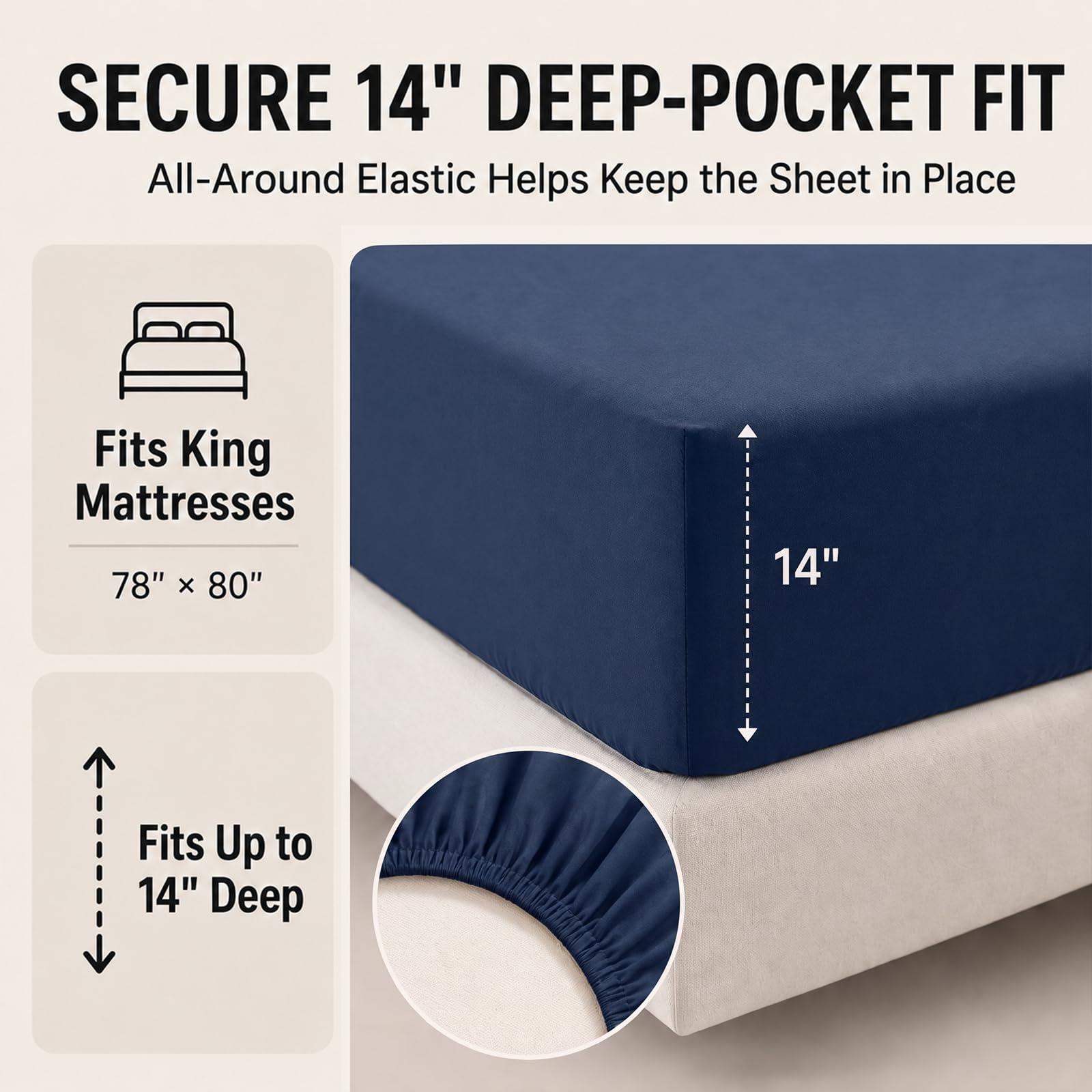 CozyLux comforter side profile on bed showing drape and medium loft warmth