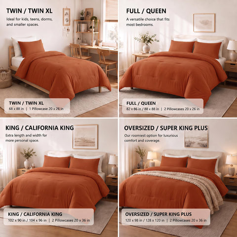 CozyLux comforter on queen mattress showing scale and side drape