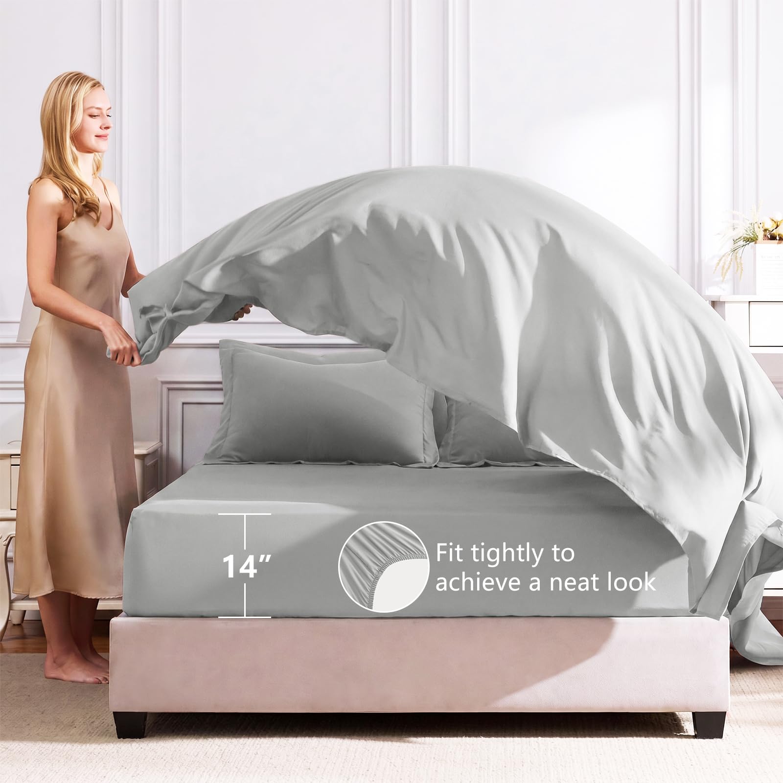 CozyLux vacuum-sealed packaging image showing compact shipping convenience