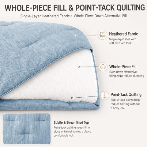 CozyLux corner tab detail showing secure attachment for duvet cover stability