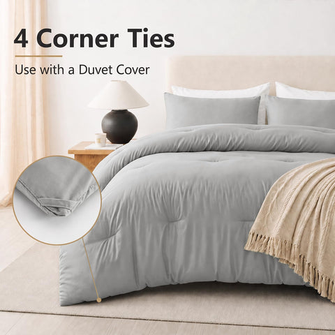 CozyLux reinforced corner tie close-up for secure duvet insertion