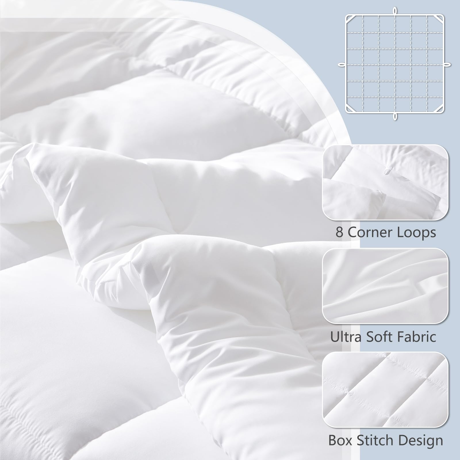 CozyLux duvet tabs and attachment points demonstrating secure fastening inside covers