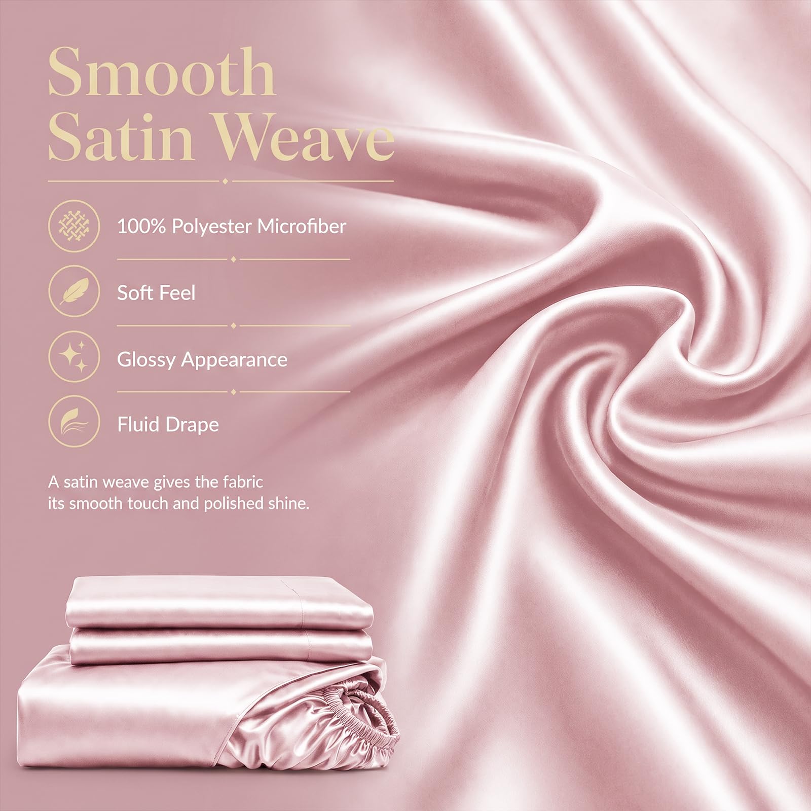 CozyLux hand touching fabric to show silky sheen and cool-to-touch benefit