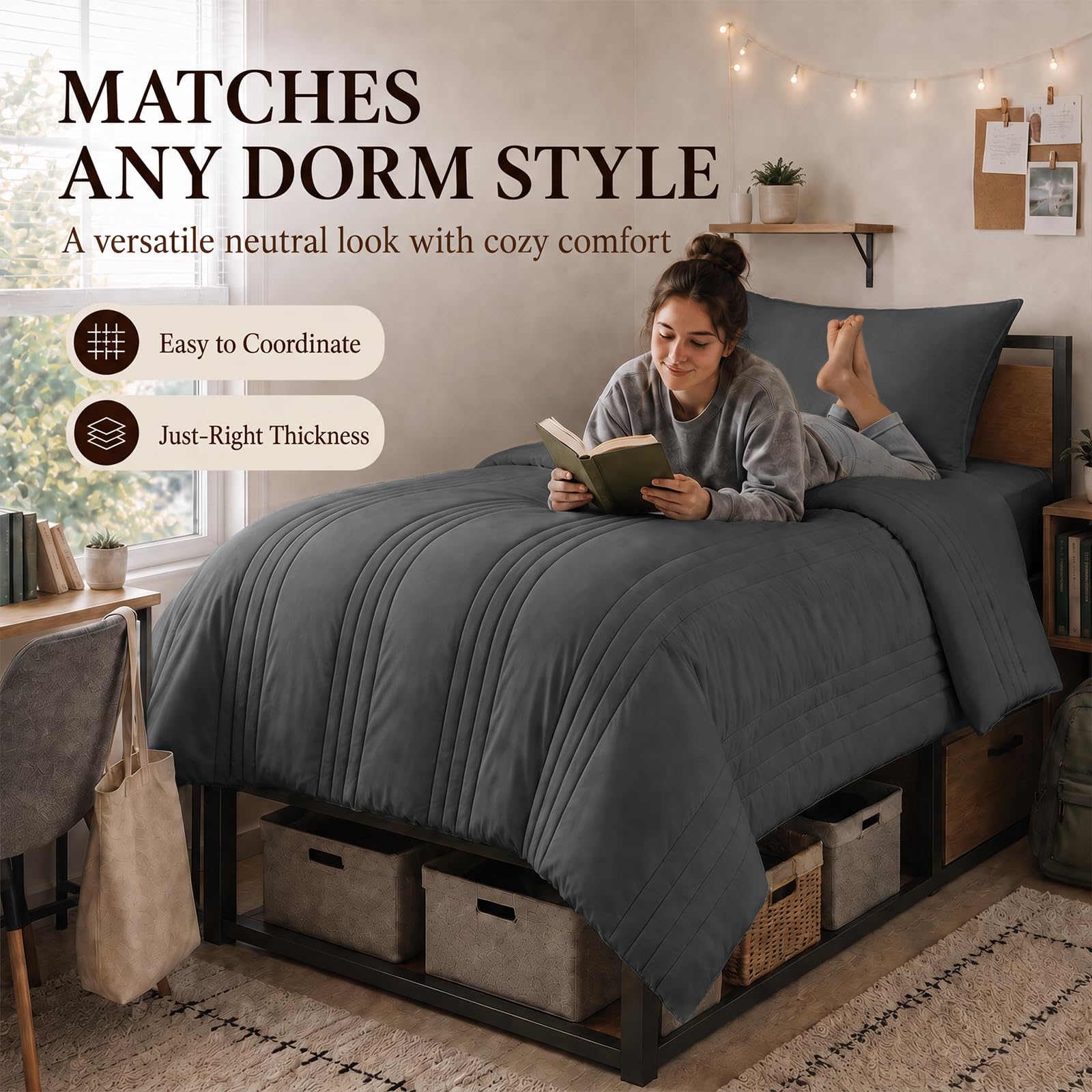 CozyLux fitted sheet pocket detail highlighting 14-inch depth for secure mattress fit