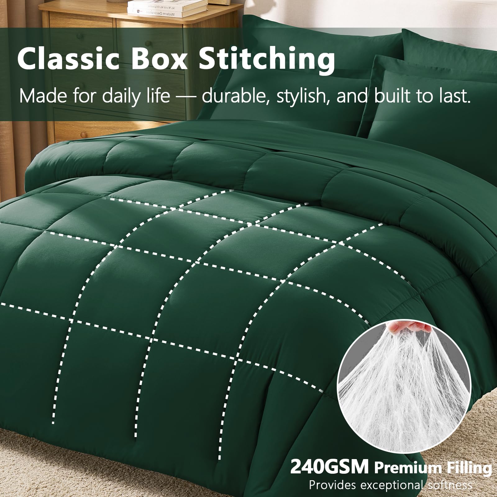 CozyLux fitted sheet deep pocket demonstrating secure fit for thicker mattresses