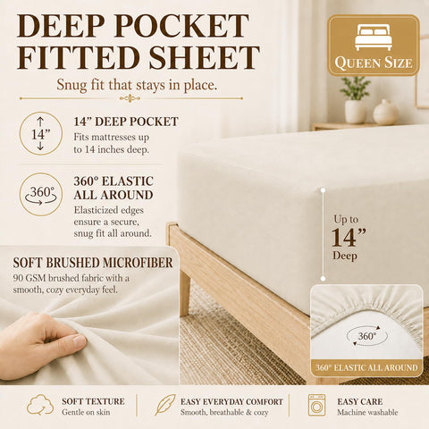 CozyLux sheets and pillowcases flat lay illustrating full 7-piece set for convenience