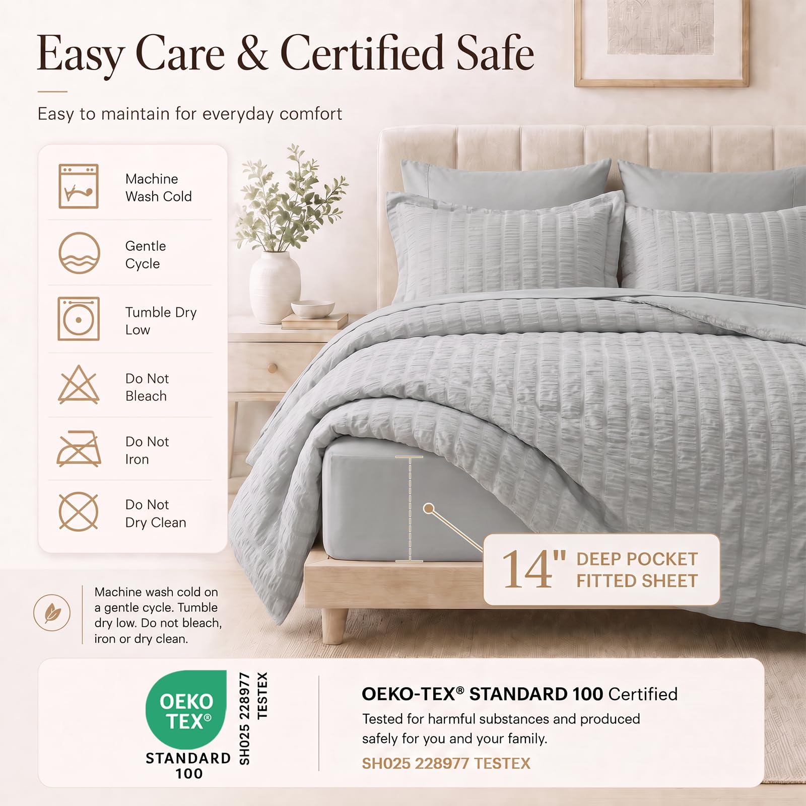 CozyLux flat sheet with pillow shams arranged showing coordinated set and easy styling