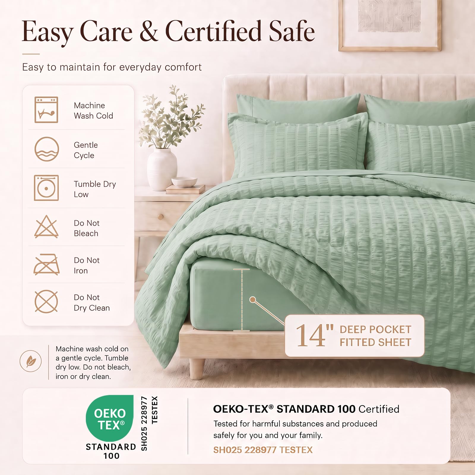 CozyLux flat sheet and pillowcase laid flat showing soft microfiber and smooth finish