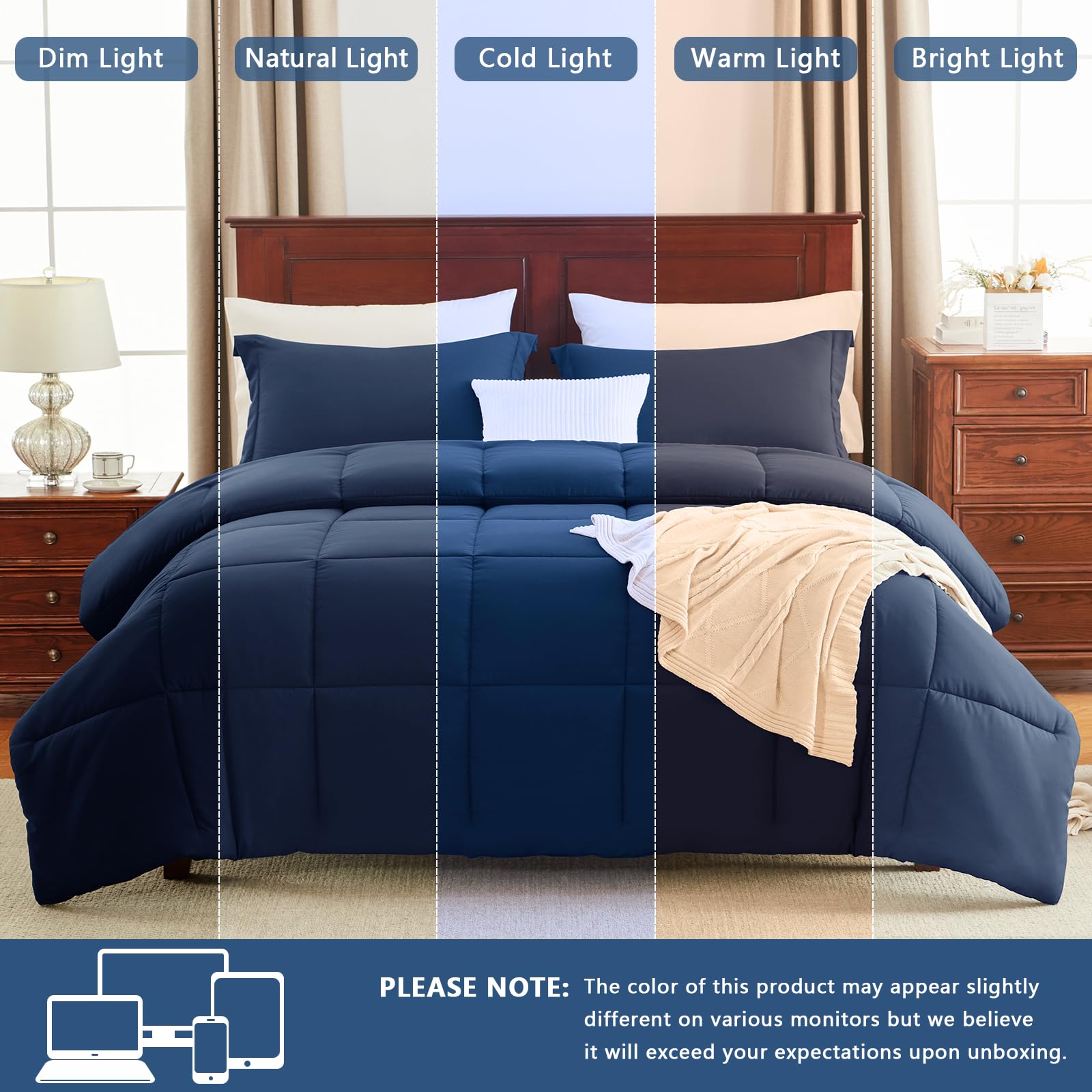 CozyLux folded comforter ready for storage showing easy maintenance