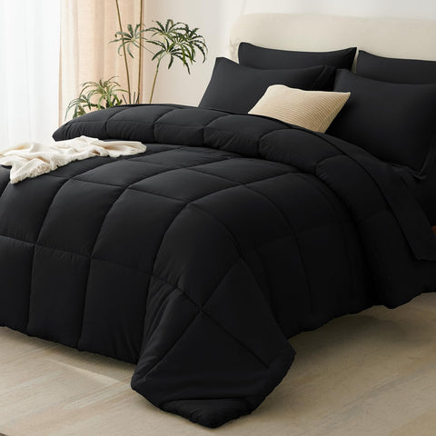 CozyLux front packaging of seven-piece queen set showing neat bundle and label benefits