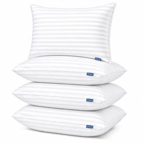 CozyLux front packaging showing four standard pillows and product label for easy identification