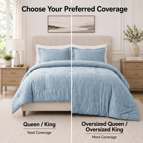 CozyLux comforter in a styled bedroom demonstrating cozy, versatile decor