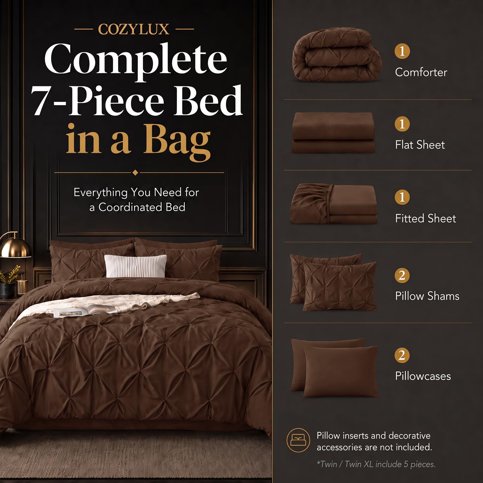 CozyLux comforter edge stitch detail showing durable construction and even fill