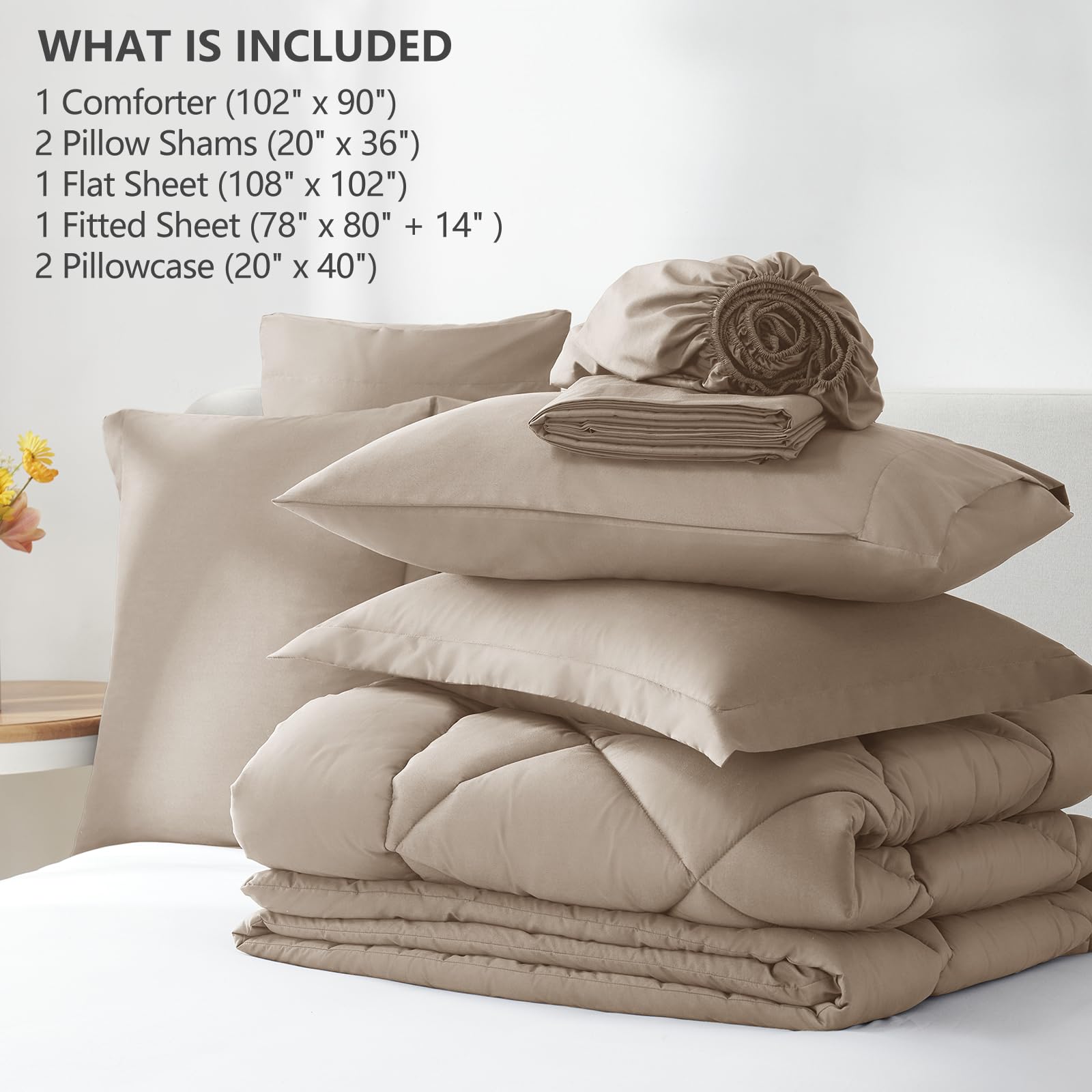 CozyLux vacuum-sealed packaging to show compact shipping and easy unpack benefit