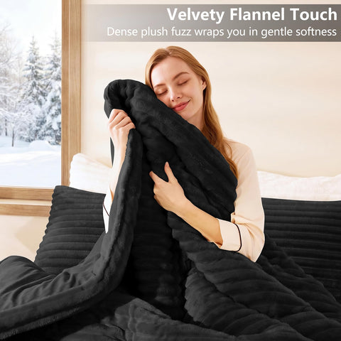 CozyLux on a queen bed in a styled bedroom showcasing warm look