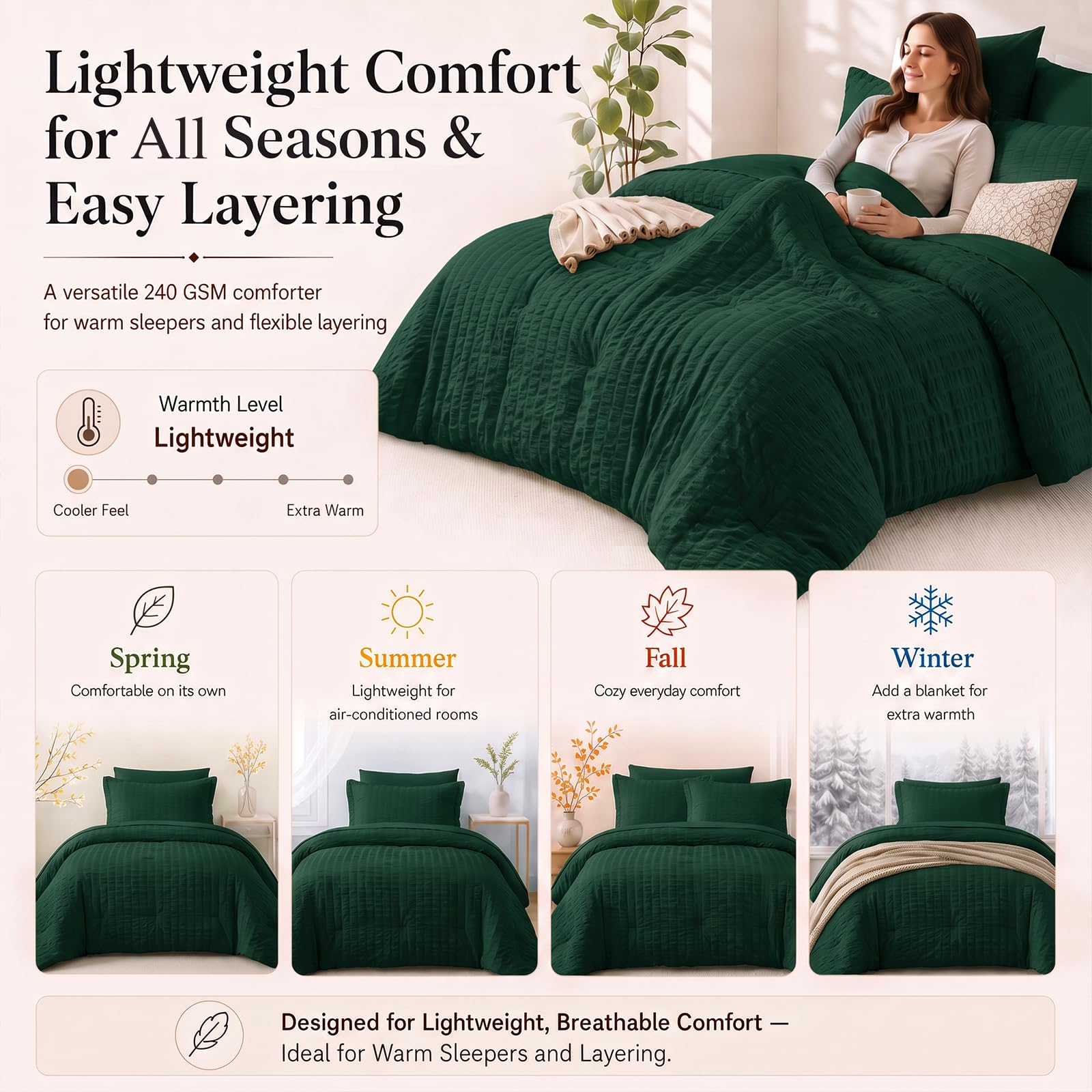 CozyLux vacuum-compressed packaging compact for shipping and easy storage before fluffing
