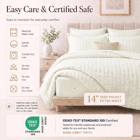 CozyLux pillow shams and pillowcases display coordinating look and softness