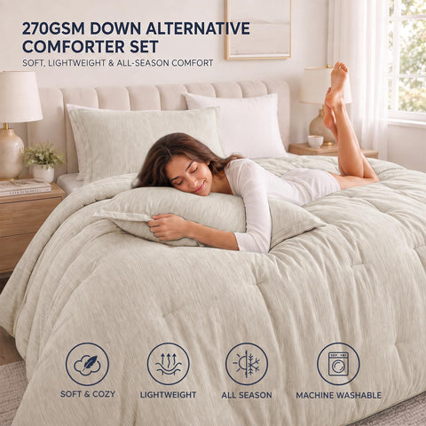 CozyLux paired pillow shams styled on bed adding a polished look