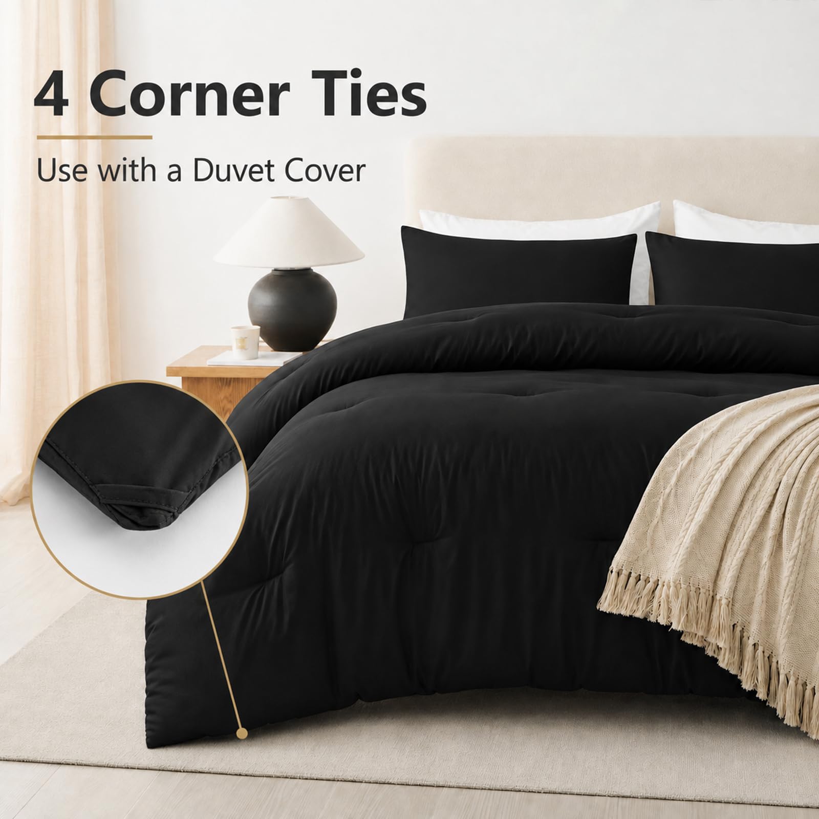 CozyLux two king pillowcases flat lay showing matching set and smooth feel