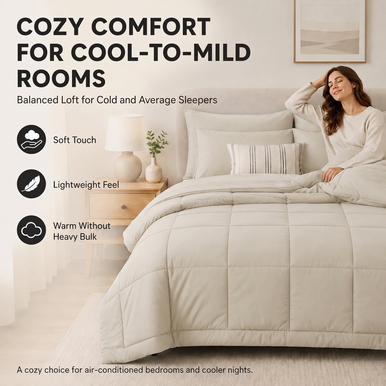 CozyLux four matching pillowcases stacked for coordinated look and easy bedroom refresh benefit