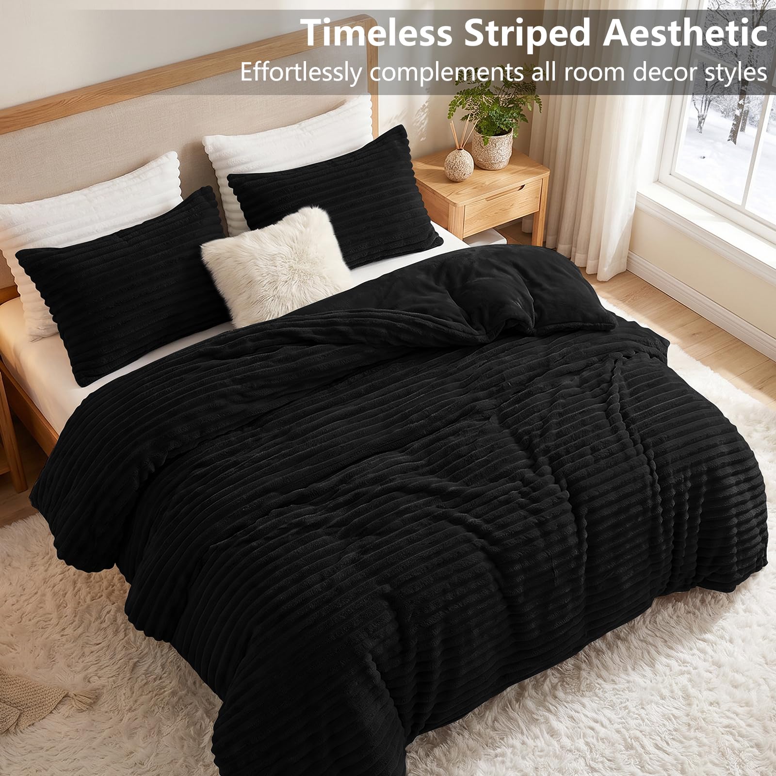 CozyLux matching pillowcases and sewn edges for neat fit